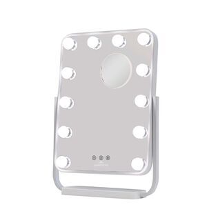 Contour Tri-Tone LED MakeupMirror w 3 light colors & 7X mag round suction mirror